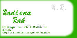 madlena rak business card